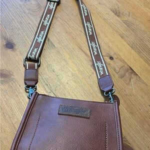 Wrangler Tan Messenger Bag with Branded Strap